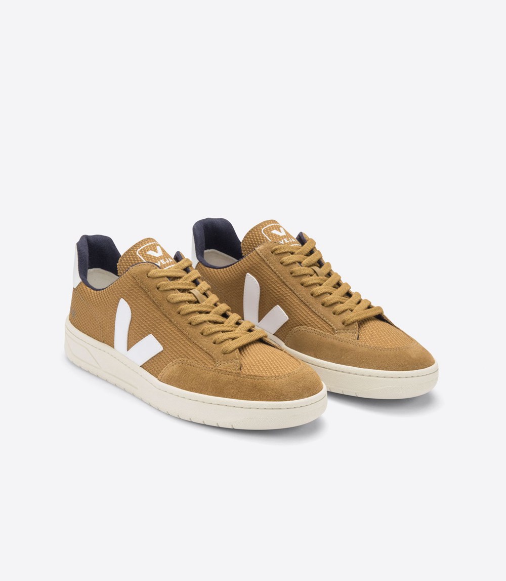 Veja Sneakers Mens - V-12 B-mesh Tent - Brown/White - 5749OCVBS